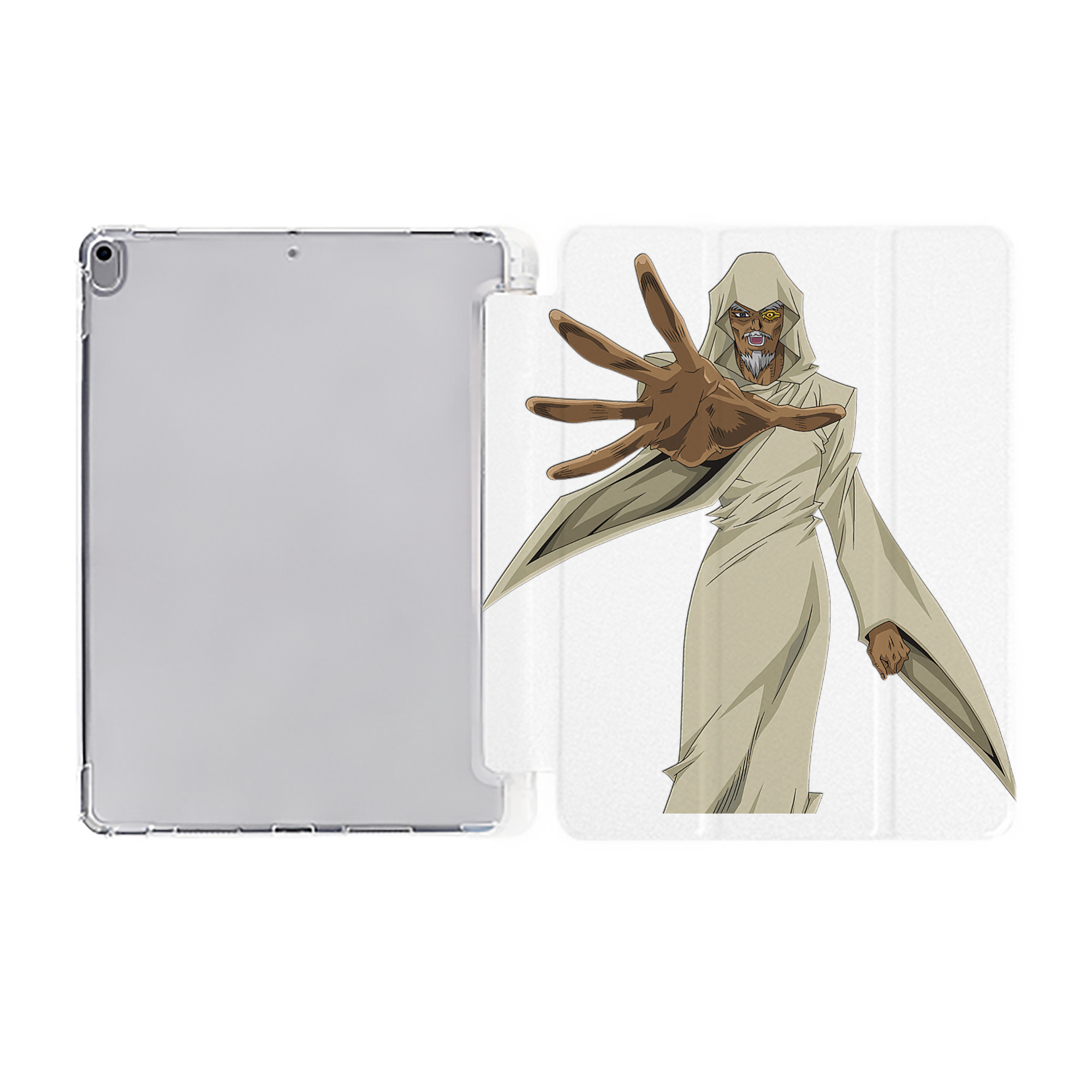 （画像用） 遊☆戯☆王 Yu-Gi-Oh! IPad ケース ペン収納付き 三つ折りスタンド PUレザー×シリコン 対応機種9.5/10.5/10.9インチ